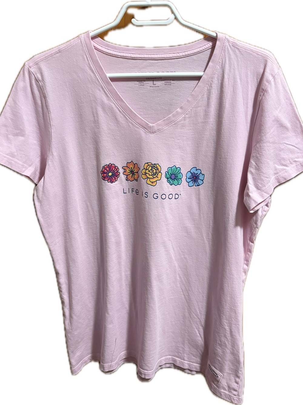 Life Is Good V Neck Crusher Lite